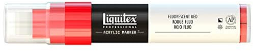 Liquitex Professional Paint Marker with 8-15 mm Wide Nib - Fluorescent Red