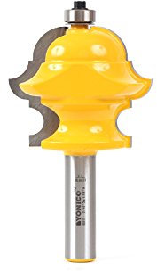 Yonico 16155 - Architectural Molding Router Bit, Multi Profile - Cutting Height: 1-7/8, Depth: 7/8 - 1/2 Shank