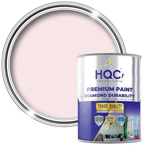 HQC Anti Damp, Anti Mould and Condensation -Baby Pink Matt Finish - 1 Litre - Prevent & Control Damp On Internal Walls & Ceilings - Easy To Apply