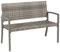 acamp Gartenbank wetterfest Dijon | Stabile, leichte 2-Sitzer Gartenbank mit Aluminium-Gestell | Outdoor Bank Rattan-Optik | Sitzbank in Anthrazit Grau Meliert | 116x60x87 cm Bank für Garten & Balkon