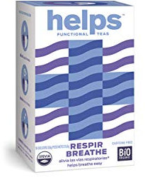 HELPS INFUSI - Infuso a base di eucalipto, timo, tila, menta e stevia. Un'infusione esaltante. Respirazione, tosse e raffreddore. HELPS a respirare. Scatola da 16 bustine.