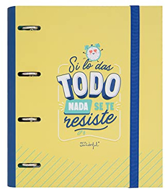 Mr. Wonderful Carpeta con anillas - Si lo das todo, nada se te resiste, WOA11102ES