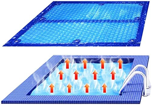 IEOWY Bâche de Protection Solaire pour Piscine, 4 x 7 et 4 x 8 m, bâche rectangulaire à Bulles, résistante, avec œillets, pour piscines gonflables et creusées (1,5 x 2 m).