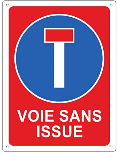 pubblimania Voie sans Issue Panneau en aluminium 3 mm. Pour usage extérieur ou intérieur (Cm 20x30)