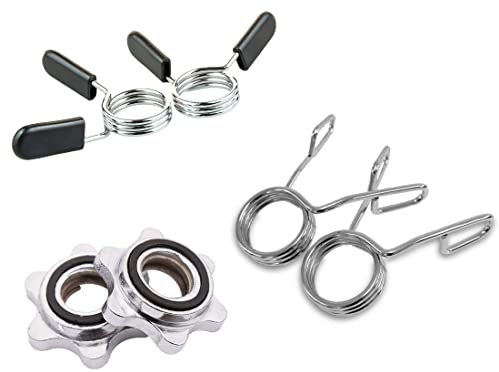 Cierres múltiples para barras y mancuernas | 25 mm | 30 mm | 50 mm | home gym | gimnasios | mancuernas olímpicas | cierre rápido y seguro (Ø cierre 30 mm, par muelles 30 mm)