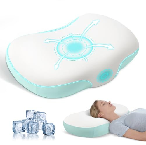 JINXIA Memory Foam-Kissen in Wolkenform, Orthopädisches Nackenstützkissen bei Schulterschmerzen, Nackenstützkissen mit Waschbarem Bezug für Seiten-, Rücken- und Bauchschläfer