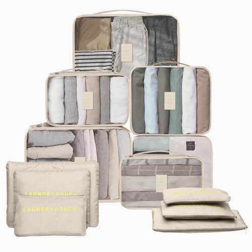 12 Teilige Packing Cubes, Koffer Organizer Travel Accessories Kofferorganizer Set Kleidertaschen Packwürfel Kosmetik Travel Organizer Packtaschen für Koffer