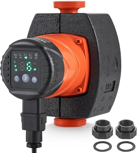 VEVOR LPS25-6BP-180 Pompe de Circulation d'eau Chaude, Orange