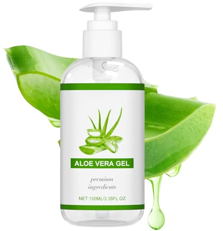 100% Aloe Vera Gel-Aloe Vera Gel for Skin,Aloe Vera After Sun, Aloe Gel for Face&Body&Hair,Pure Ingredients, Skin Repair & Co/oling Relief,Lightweight Moisturiser for All Skin Types