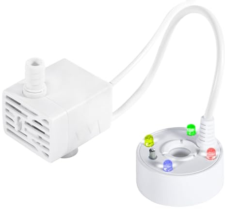 Macchina del Fumo per Acquario - Nebulizzatore USB a LED con Cambio Colore, nebulizzatore a ultrasuoni con luci a LED | Generatore di per fontane d'Acqua per Acquario, stagni, Macchina del Fumo