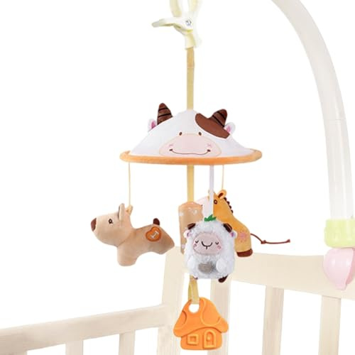 Besreey Juguetes para Silla De Coche Bebés - Juguete Suspendido con Música para La Silla De Auto De Niños Pequeños - Accesorios para Cochecito, Compañero de Viaje para Niños Niñas