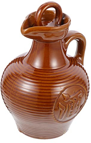 VALICLUD Cruche Céramique pour Vin avec Poignée Portable Pot à Vin Étanche Céramique pour Restaurant et Maison Pichet à Boisson Élégant