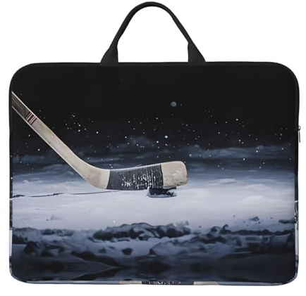 Housse de transport imperméable pour ordinateur portable de 14, motif crosse de hockey - Pour homme et femme