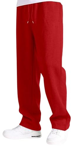Generico Pantaloni Tuta Ragazzo Casual Cotone Sportivi Pantaloni da Jogging Elasticizzati in Vita Coulisse Larghi Pants con Tasche Ragazzo Larga Pants da Ginnastica per Trekking