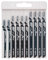 Bosch Professional 2607010146 10-Piece Jigsaw Blade Set (for Wood, Accessories for Jigsaws T Shank Socket)