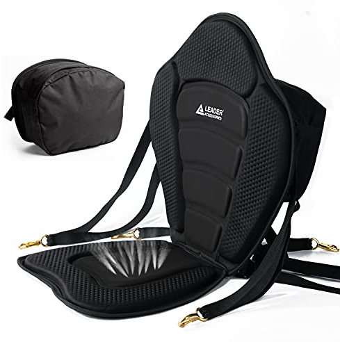 Leader Accessories Black Deluxe Kayak Seat Boat Seat SUP Seat Canoe Seat(Black)