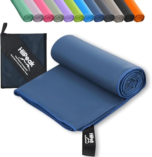 HiiPeak Serviette Microfibre Séchage Rapide, Serviette Sport Musculation Homme et Femme, Serviette de Bain Microfibre Parfait pour Voyage, Fitness, Piscine et Plage