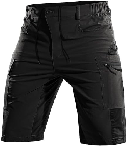 Cycorld MTB Pantalones cortos de ciclismo para hombre de secado rápido transpirables Primaveraverano y otoño. All Mountain Hombre color Negro más reciente. tamaño M cm(Waist7682Hip97102)