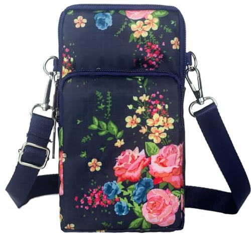 DuoLmi Small Crossbody Wallet Phone Bag Women Mini Crossbody Purse Cell Phone Shoulder Bag Wallet Cell Phone Purse with Adjustable Long Shoulder Strap, Arm Bags Lightweight for Women Lady