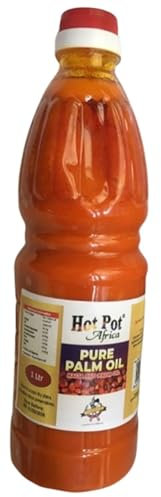 Hot Pot Africa Pure Palm Oil for cooking, Red Palm Oil from Nigeria (1 litre)