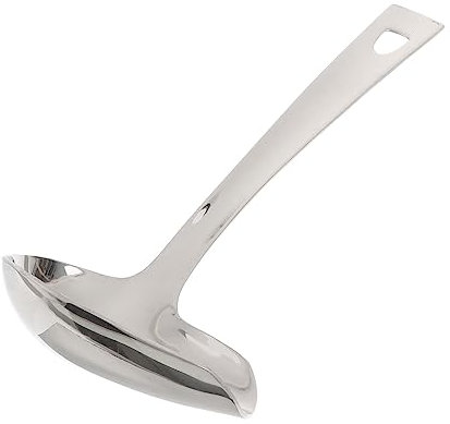 GLEAVI Cucchiaio da Salsa Acciaio Inossidabile con Beccuccio per Decorare Design e Utensile Unico per Presentazione Gourmet