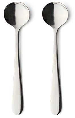 Grunwerg Egg Spoons, Stainless Steel, Mirror, 13 x 3 x 2 cm