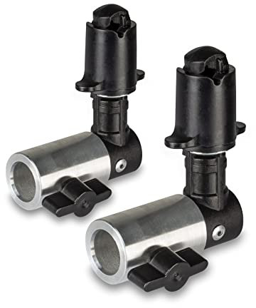 Walimex pro 2 soportes para reflector plegable, fondo y decoración, soporte de sujeción con conector de espiga de 5/8 pulgadas en trípode, soporte reflector para buen agarre, ajuste continuo hasta 1,5