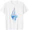 Sailing Segeln Segelboot Zeichnung Geschenke Wassersportler T-Shirt