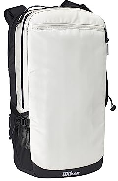 Wilson Volleyball-Rucksack Shoreline, Gen Green, Außenmaterial und Innenschicht aus recyceltem Polyester, Sandfest für Beachvolleyball, Laptop-Rucksack, Beige
