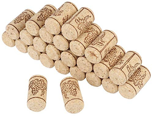100 Premium Kork Vinflaskproppar 22 * 44 Mm för Hemmagjord Vintappning, Träkorkar, överlägsen Kvalitet med Tät Försegling och Tryck