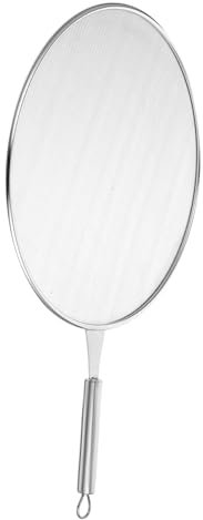 Holibanna Protector Antisalpicaduras para Sartenes 33 Cm De Acero Inoxidable Malla Fina con Asa Resistente para Cocina Hogar Uso Diario