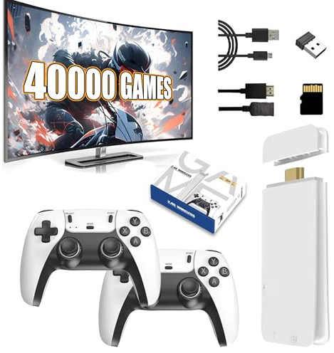 Clé de Jeu M15 - Console de Jeu HD Plug & Play avec mémoire de 64/128 Go, Plus de 30 000/40 000 Jeux, Deux manettes sans Fil - Clé de Jeu M15 pour TV (128g)