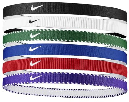 Nike Flex Classic Headbands 6PK Elastic Hair Bands Sport Game Royal (6 Units)