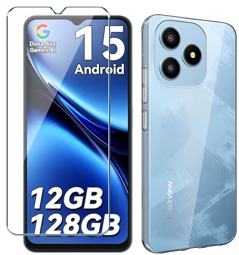 Xiangyun Cover for Blackview Wave 9C Case, 1 Pack Tempered Glass Screen Protector, Transparent Slim Soft TPU Shockproof Anti-Scratch Silicone Phone Case - Clear