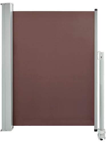 Gecheer Tenda da sole laterale retrattile, protezione dal sole e vento, poliestere resistente UV, 100x300 cm, per terrazza patio balcone