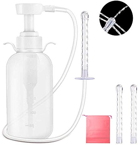 Reusable Vaginal Cleansing System Excellent Vaginal Cleanser Female Vaginal Rinse, Manual Pressure Clean, 100% Safe, 300 ml Capacity Extra 2 Nozzle Tips Doctor Recommended (300ml)