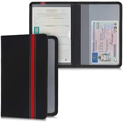 kwmobile Fahrzeugschein Hülle mit Kartenfächern - Kunstleder Etui Tasche Zulassungsbescheinigung