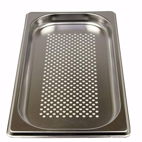 airbrush-city GN 1/2 Gastronorm - Recipiente para gastronorm (acero inoxidable, 1,25 L, profundidad de 20 mm, perforado)
