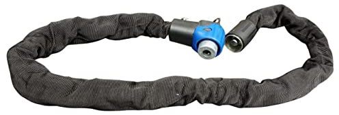 SXP, CATENA ANTIFURTO per MOTO SCOOTER LUNGO 120 CM RIVESTITO in TESSUTO RESISTENTE, Nero, 120CM