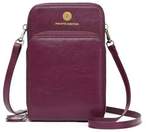 SENDEFN Handytasche zum Umhängen - Handy Umhängetasche Damen Handytasche Leder Handytasche mit Geldbörse zum Umhängen mit Kartenfächer Abnehmbar Schultergurt für Handy