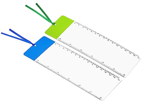 PATIKIL Loupe de Lecture avec Règle, 2 Pcs 3X Feuille d'Agrandissement Loupe de Page pour Faible Vision Personnes Lisant Livre, Magazine, Journal, 2 Couleurs