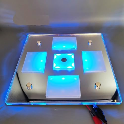 Etomvoop 12 V Wohnmobil-Innendecken-LED-Quadrat-Acryl-Panel-Licht mit Touch-On/Off-Dimmung, warmweißes + blaues Licht, dimmbare Wohnwagen-Innenbeleuchtung für Wohnmobil, Boot, LKW
