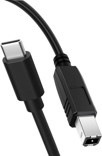 Mygatti Cavo USB 2.0 C per stampante da 0,5 m,50cm/2 pezzi,cavo MIDI da Tipo-B a Tipo-C,compatibile con tastiera per pianoforte Yamaha,DAC,controller DJ,TV touchscreen con porta USB-B e altro ancora.