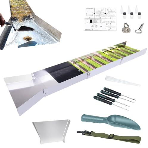 Kustimantu Baté-Set für Goldstrich | 1 komplettes Set Ausrüstung für die Goldprospektion, Goldwaschwanne, komplettes Set | für Enthusiasten zur Erkennung von Edelsteinen, Jagd