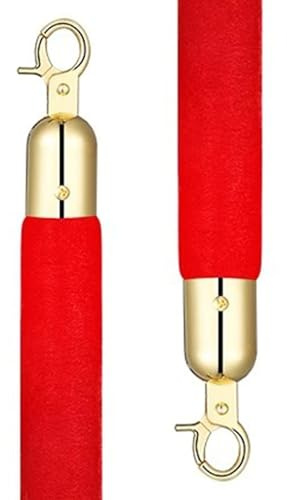 Repavspärrningar, sammetsrep med guldkrok, 2-pack, flerfärgade, flera storlekar (röd, 1 m/3,3 fot/39 tum)
