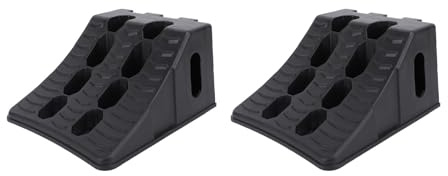 Hapivida Cuña para Ruedas 2 Unidades, Antideslizante Estable Alta Resistencia en HDPE 225 x 180 x 120 mm para Remolques de Viaje Caravanas y Furgonetas