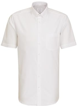 Chemise business homme Seidensticker - coupe classique - sans repassage - col boutonné - manches courtes - 100 % coton