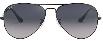 Ray-Ban Unisex Aviator Sunglasses, Silver, 58 mm UK