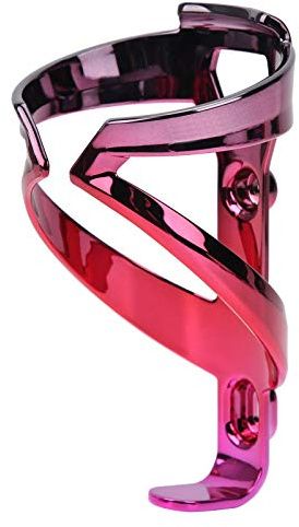 Alomejor Bicycle Bottle Cage Colorful Bike Water Bottle Holder Cycling Drinking Bottle Rack Bike Accessories(Black Red Pink)