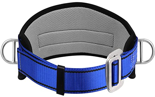 Trsmima Safety Climbing Harness Belt - Positioning Climbing Belt with Waist Pad and 2 D Rings, Personal Portable Safety Belt Kit Protective Equipment